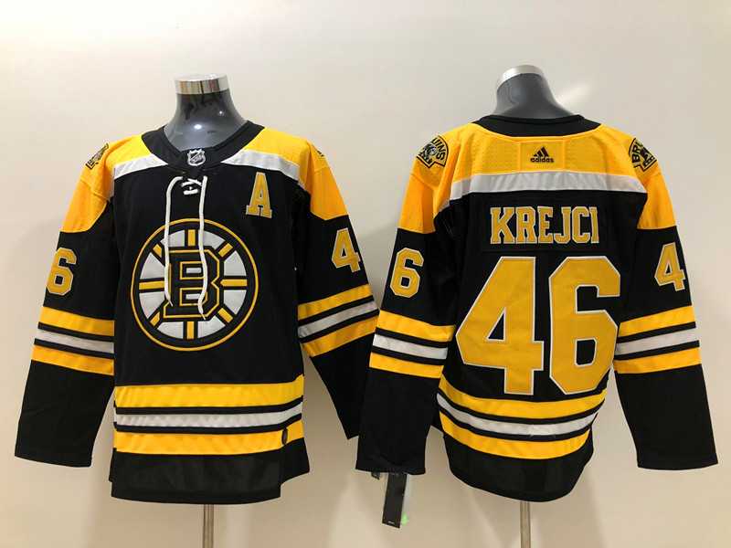 Boston Bruins 46 David Krejci Black Adidas Stitched Jersey